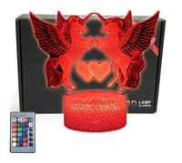 (As show, One size) Unicorn 3D Illusion LED Table Lamp Night Light with Lighted Base,16 Colors Change, Smart Touch Button & Remote Control for Men, Women, Kids, Boy