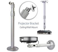 (As show, One size) Universal 20-40cm Projector Ceiling Wall Mount Aluminium Bracket 15kg Capacity