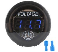 (As show, One size) Universal LED DC Digital Voltmeter Voltage Meter Car Battery Gauge 1224V W/ Touch SwitchBlue