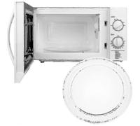 (As show, One size) Universal Microwave Turntable Glass Dish With Stand, 245mm/24.5cm/9.65in