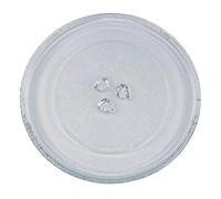(As show, One size) Universal Microwave Turntable Glass Plate With 3 Fixtures, 245 Mm