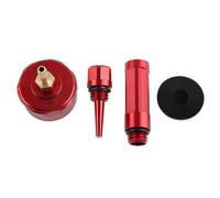 (As show, One size) Upgraded Extended Run Brass Hose Fitting Gas Cap Change Funnel Magnetic Oil Dipstick Aluminum Generator Parts- 55201
