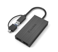 (As show, One size) USB 3.0 to Dual HDMI 4K Video Graphic Adapter HDTV/Projector/Monitor USB C Display Adapter For Windows 7/8/8.1/10 Mac OS