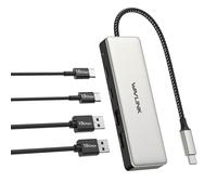 (As show, One size) USB C 10Gbps Hub 4-Port Male To Female SuperSpeed USB3.2 Gen2 Splitter Aluminum Multiport Adapter For iMac/MacBook