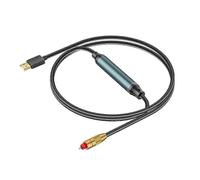 (As show, One size) USB to Optical Audio Adapter USB A to Fiber Optic Audio SPDIF Port Connection Audio Converter Cable