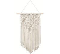 (As show, One size) Wall Hanging(white-blong),30*80cm Home Decor Wall Tapestry Wall Hangings Hand Woven Wall Rugs Indoor Outdoor Decor Bohemian Wedding Living Room Bedroo