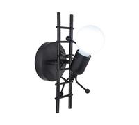 (As show, One size) Wall Light Indoor Small People Iron, Modern Industrial Wall Lamp, Simple Style Wall Lamp for Living Room Hallway Bedroom, 220V, E27 Bulb Not Included