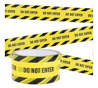 (As show, One size) Warning Tape, 25M DO NOT ENTER Adhesive Safety Tapes Yellow Warning Tape for Workplace and Hazardous Area Use (Black/Yellow D)