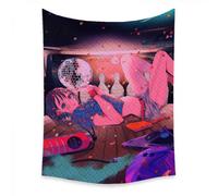 (As show, One size) Wekity Anime Tapestry Aesthetic Art Home Background Fabric Decor Gift Boho Tapestry for Living Room Bedroom Decor (614-22, 51 X 59 inch )