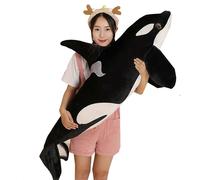(As show, One size) Whale Plush Toy , Lifelike Stuffed Animal, Simulation Killer Whale Doll, 19.6'' orca Plush Toy, Plush Simulation Animal Gift for Children