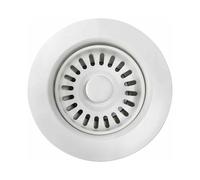 (As show, One size) White Polymer Kitchen Sink Drain with Removable Basket Filter, For 4.5cm Drain Openings.