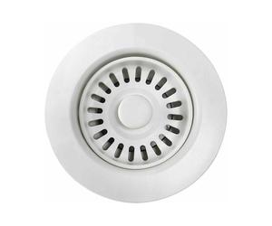 (As show, One size) White Polymer Kitchen Sink Drain with Removable Basket Filter, For 4.5cm Drain Openings.
