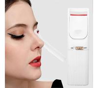 (As show, One size) (white)Portable Rechargeable Electric Eyelash Curler, Professional Heated Eyelash Curler with Silicone Heating Pads for Fast and Natural Long Lasting