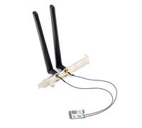 (As show, One size) Wi-Fi 6 AX201 M.2 Key E CNVio 2 Wifi Card Dual Band 3000Mbps Wireless for Bluetooth 5.0 AX201NGW,wit