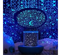 (As show, One size) WINICE Remote Control and Timer Design Seabed Starry Sky Rotating LED Star Projector for Bedroom, Night Light for Kids, Night Color Moon Lamp for Chil