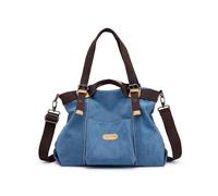 (As show, One size) Women's handbag,Canvas large Totes Shoulder Bag Hobo Bags.(Blue)