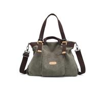 (As show, One size) Women's handbag,Canvas large Totes Shoulder Bag Hobo Bags.(Green)