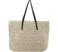 (As show, One size) Women's Straw Shoulder Bag - Large Straw Bag - Woven Beach Bag, Cream, One Size, Beach Bag