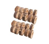 (As show, One size) Wooden Napkin Ring Christmas Napkin Ring Frame Table Decoration Bark Stake Decoration Suitable For