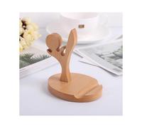 (As show, One size) Wooden Smartphone Holder, Phone Holder, Creative Kung Fu Kid Mobile Phone Holder Plate, for Suitable for Tablets and Smartphones