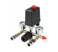 (As show, One size) XVX Air Compressor Pressure Switch Three Phase Pressure Switch Control Valve With Air Regulator & Valve & Gauge