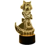 (As show, One size) XYC 3D Illusion Anime Lamp 7/16 Color Change Led Night Light Acrylic Nekopara Azuki NightLight Desk Lamp Christmas Birthday Gifts
