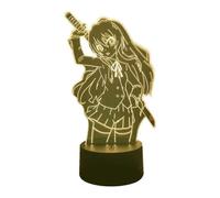 (As show, One size) XYC 3D Illusion Lamp Anime Taiga Aisaka Toradora Night Light Home Room Decor Lighting 16 Colors Changing Touch with Remote Control Acrylic
