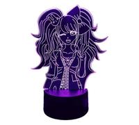 (As show, One size) XYC 3D Illusion Night Light Junko Enoshima Anime Led Lamp 7/16 Color Changing Remote Touch Switch USB Table Lamp for Room Decor Lighting