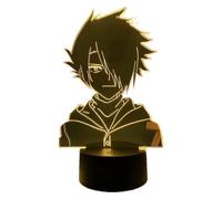 (As show, One size) XYC 3D Led Illusion Lamp Anime The Promised Neverland Ray Figure Night Light for Boy Girl Room Decor RGB 16 Colors Table Lamp Kids Brithday Xmas Gift
