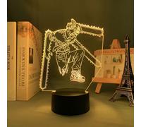(As show, One size) XYC 3D Led Lamp Anime Chainsaw Man for Bedroom Decoration Nightlight Kids Birthday Gift Manga Chainsaw Man Led Night Light Bedside