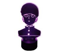 (As show, One size) XYC 3d Light Anime Mob Psycho 100 Shigeo Figure Night Light RGB 16 Color with Remote Control Kids Bedroom Decor Acrylic Led Illusion Lamp Manga Gifts