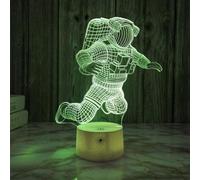 (As show, One size) XYC 3D Optical Illusion Kids Lamp3D Night Light Bedside Lamp 16 Colors with Remote Astronaut Toys As A Perfect Birthday(Color : Green)