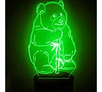 (As show, One size) XYC 3D Panda Night Light Table Desk Optical Illusion Lamps 7 Color Changing Lights LED Table Lamp Xmas Home Love Birthday Children Kids Decor Toy Gift