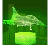 (As show, One size) XYC 3D Plane Night Light Led Touch Switch Decor Table Desk Optical Illusion Lamps 7 Color Changing Lights LED Table Lamp Xmas Home Love Gift