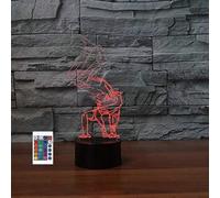 (As show, One size) XYC 3D Street Dance Remote Control 16 Color Night Lights Illusion Acrylic LED Table Bedside Lamp Children Bedroom Desk Decor Birthday Gifts Toy for Ki
