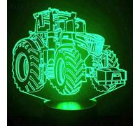 (As show, One size) XYC 3D Tractor Truck car Night Light Table Desk Optical Illusion leld Lamps 7 Color Changing Lights LED Table Lamp Xmas Home Love Birthday Kids Toy Gi