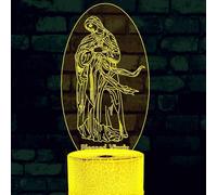 (As show, One size) XYC 3D Virgin Mary Night Light Table Desk Optical Illusion Lamps 7 Color Changing Lights LED Table Lamp Xmas Home Love Birthday Children Kids Decor Gi