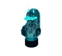 (As show, One size) XYC 7/16 Color Remote Control Touch Switch Anime 3D Lamp Zero Two Figure Nightlight Kids Child Girls Manga Gift Bedroom Decor Night Light Christmas Gi
