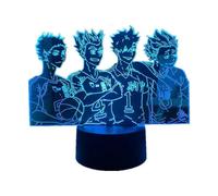 (As show, One size) XYC Acrylic 3D Illusion Lamp Anime Akaashi Keiji Kotaro Bokuto Team Led Night Light for Kids Room Decor Japanese Manga 16 Color Change