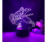 (As show, One size) XYC Acrylic Led Night Light Anime Demon Slayer Figure for Kids Child Bedroom Decor Cool Kimetsu Lamp Gift
