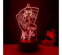 (As show, One size) XYC Anime 3D Lamp Chainsaw Man for Bedroom Decor Nightlight Kids Birthday Gift Manga Gadget Chainsaw Man Led Night Light Bedside