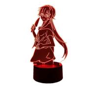 (As show, One size) XYC Anime USB Light Manga Future Diary Yuno Gasai Figure 3D Night 7/16 Color Remote Touch Switch Bedroom Decor Acrylic Led Illusion Lamp