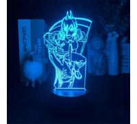 (As show, One size) XYC Chainsaw Man Power Anime Manga Touch Sensor 3D Night Light for Bedroom Decor Cute Birthday Gift LED Lamp Kid Lovely Present