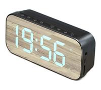 (As show, One size) XYC Cross-Border hot Wireless Bluetooth Speaker New Mini Family Mirror Mini Speaker Remote Control Alarm Clock Smart Speaker