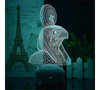 (As show, One size) XYC Egypt Horus Pharaoh Figure 3D Illusion Lamp 3D Table Desk for , 16 Colours Changing Acrylic LED Night Light Kids Birthdays/ Holidays/Xmas Gifts To