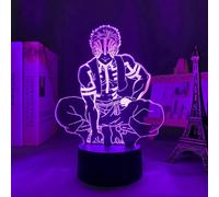 (As show, One size) XYC Led Light Anime Demon Slayer Akaza for Kid Bedroom Decoration Nightlight Birthday Gift Room Decor 3D Lamp Manga Kimetsu No Yaiba