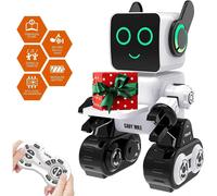 (As show, One size) XYC Robot Toy, Remote Control Robot Toy for Kids, Intelligent Programming RC Robot, Suitable for Kids Aged 8 and over to Sing, Dance, Talk, (White)