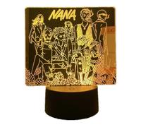 (As show, One size) XYC USB Anime 3D Night Light Acrylic Manga Nana Team Led Illusion Lamp RGB 7/16 Color Touch Remote Control Switch Table Led LampKids Holiday Gifts