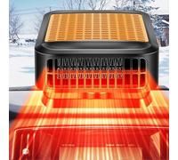 (As show, One size) (Yellow12V 200W Car Heater - Portable Fast Heating - 2 in 1 Cooling and Heating Fan - Windshield Defroster with 360 Degree Rotating Base