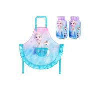 (As show, Pink) Disney frozen princess children's aprons, baby waterproof and dirt proof drawing clothes, girls overalls, eating sleeves